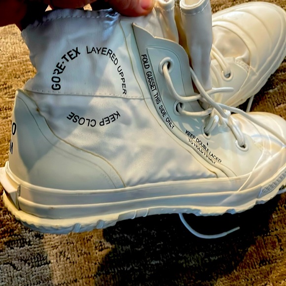 Converse White High-Top Sneakers GORE-TEX size 10 men’s - Picture 1 of 12